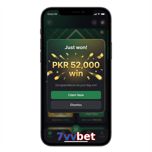 Main screen of 7Vvbet win page for PK players